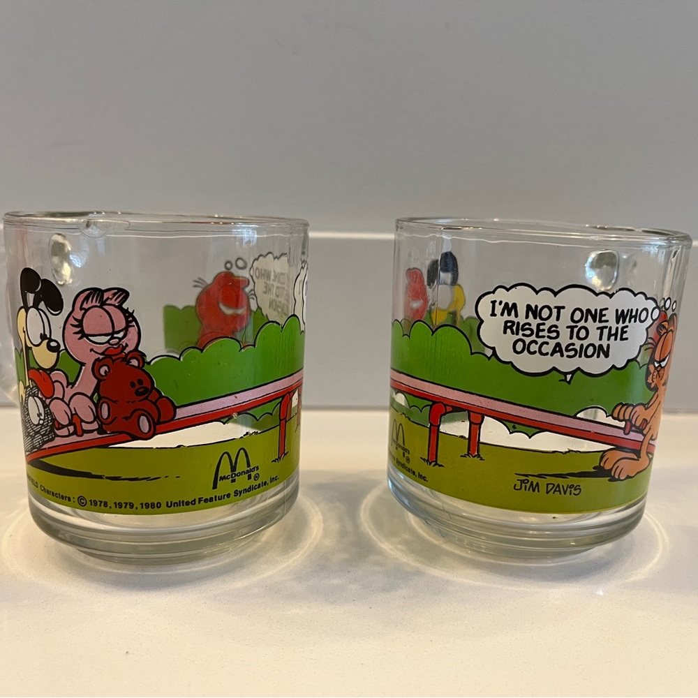 1978 Vintage McDonald’s Garfield set of two glasses